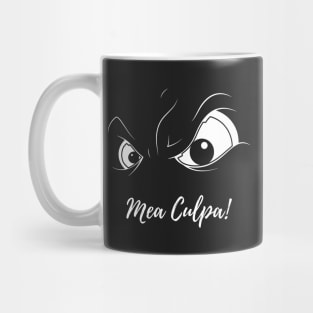 Mea Culpa Naughty Shirt Latin Proverb I Am Guilty Evil Look Mug